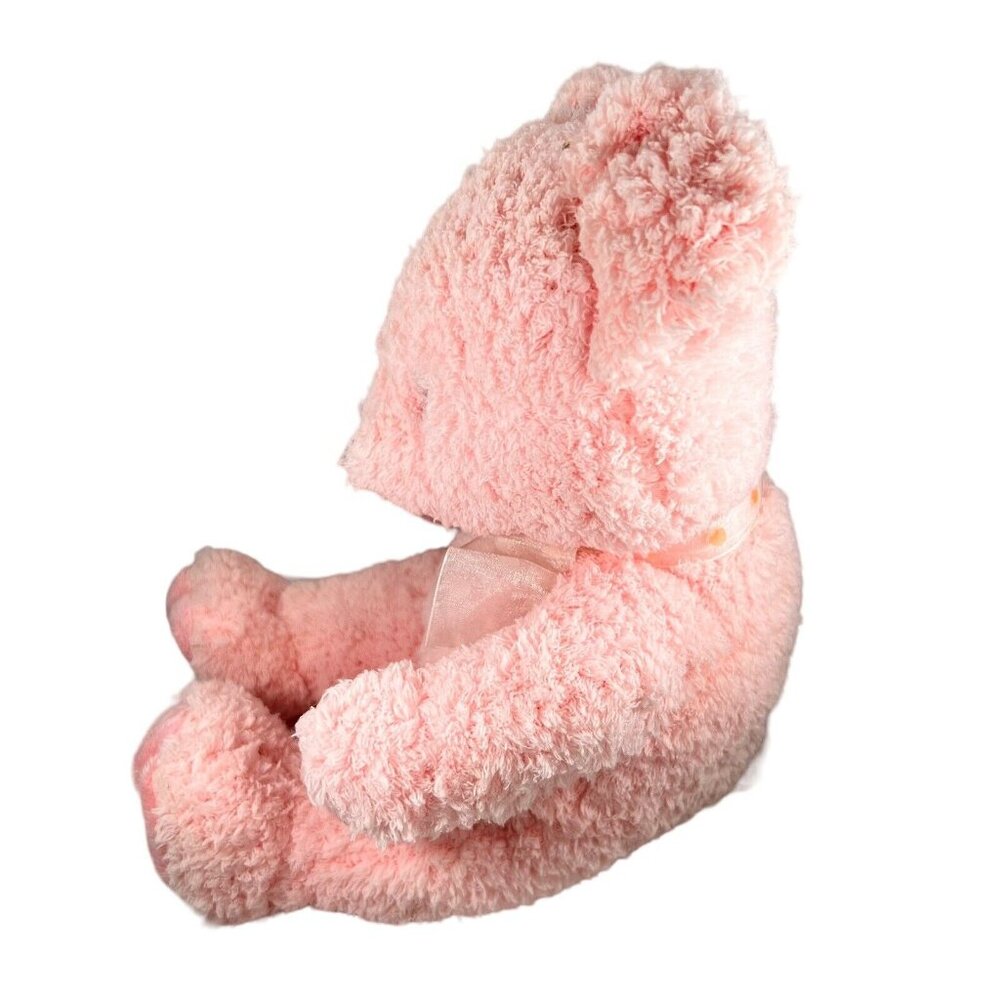 Napco Pink Lotsa Love Teddy Bear Plush 12 inch Soft Sheer Bow Lovey Baby READ - Picture 3 of 11